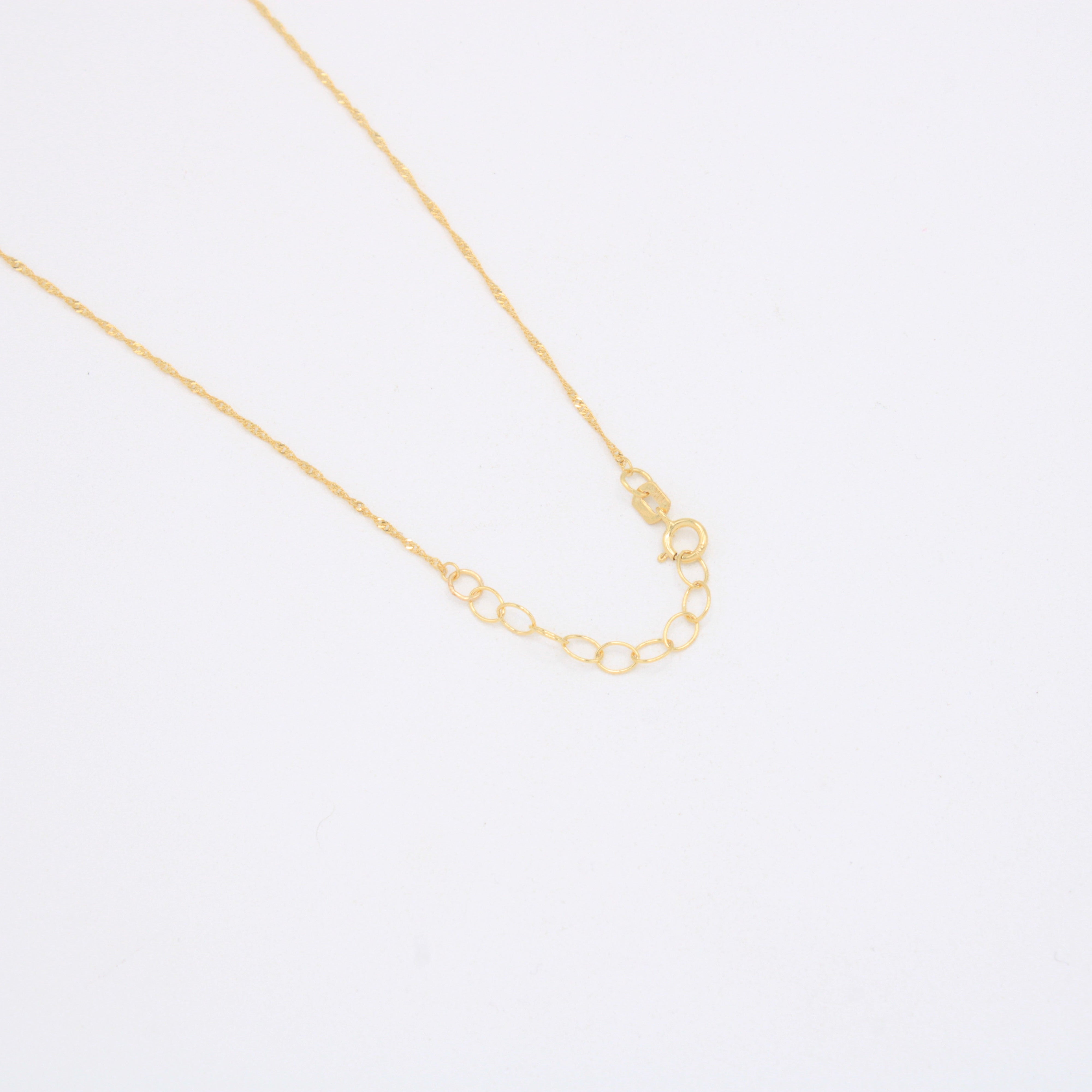 Gargantilla de Oro 14k con Aros Florentinos y Colgante de Llave mod. 11016
