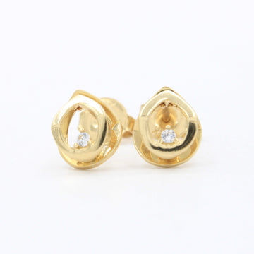 Arete de Oro 14k Gota Elegante con Chispa de Zirconia mod. 10629