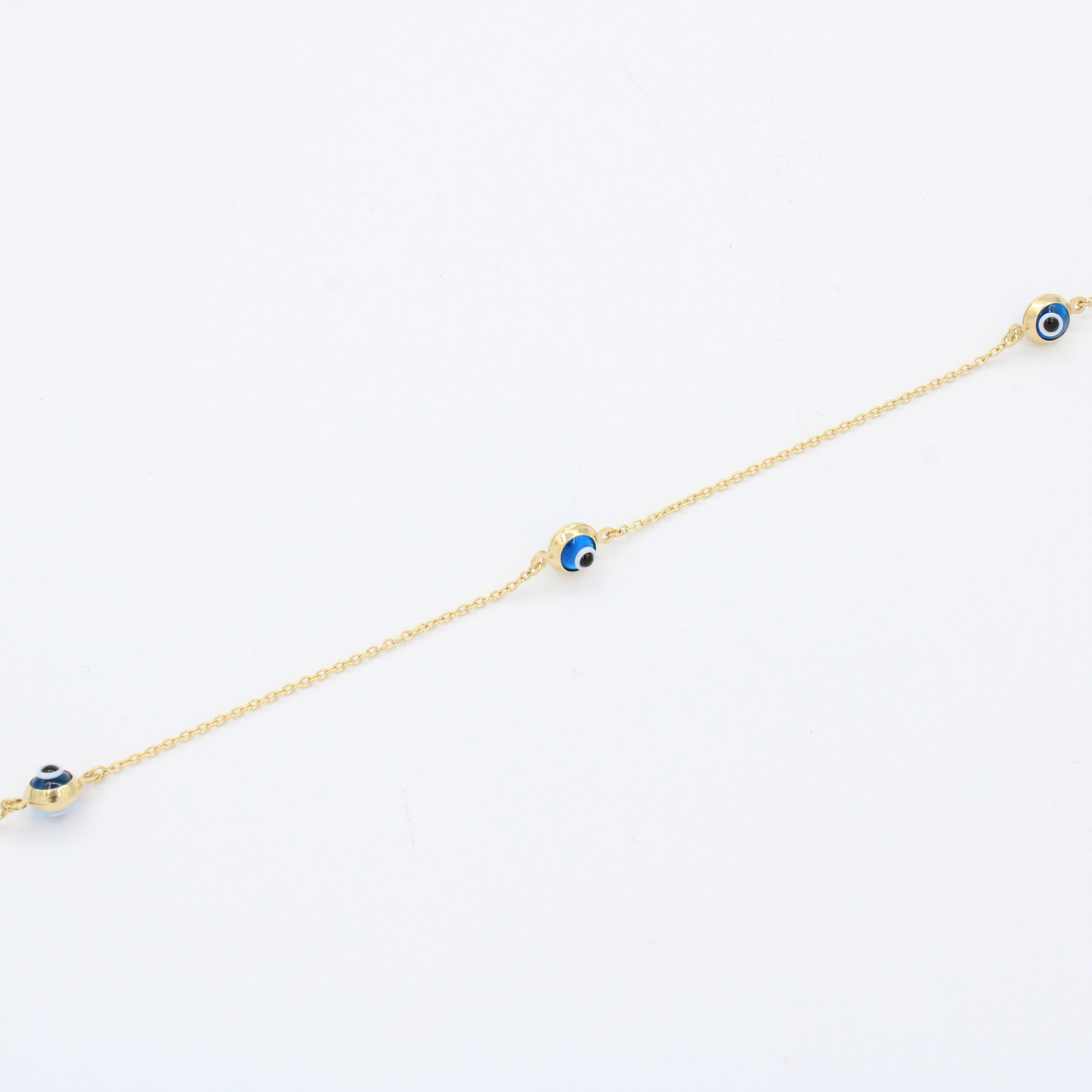 Tobillera de Oro 14k Diseño de Ojo Turco mod. 10540