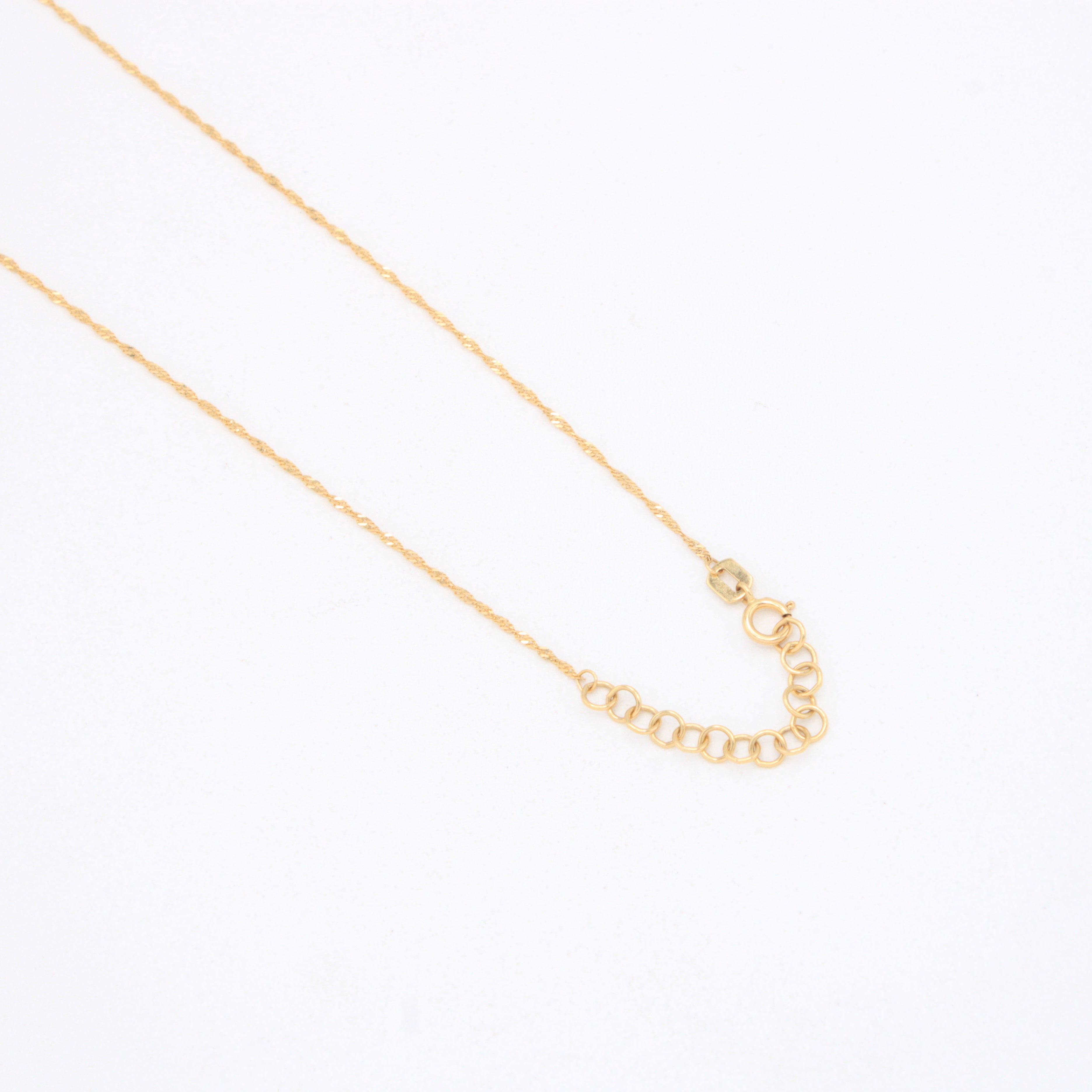 Gargantilla de Oro 14k con Aros Florentinos y Colgante de Gota mod. 11018