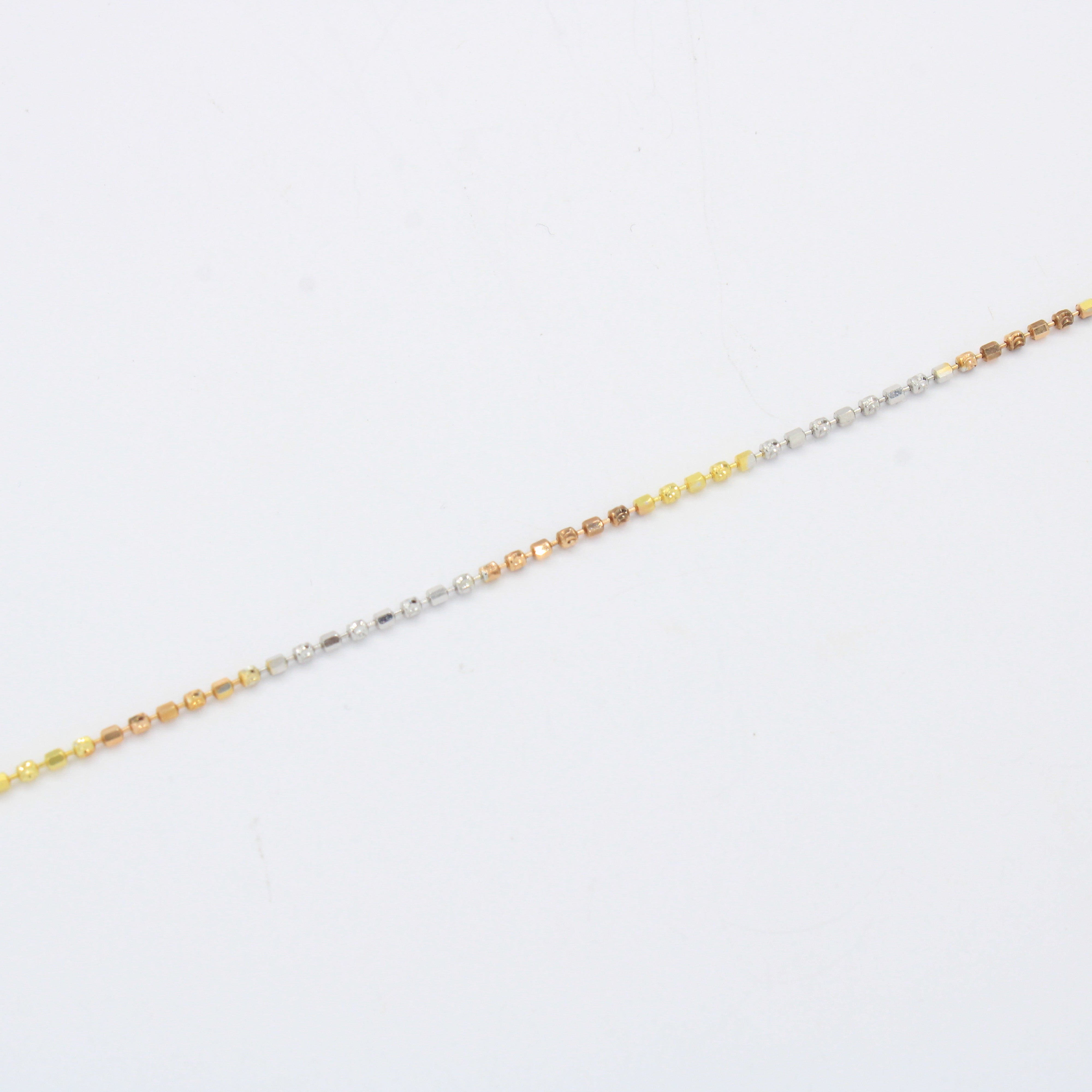 Tobillera de Oro 14k Tejido Facetado Diamantado mod. 10547