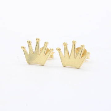 Arete de Oro 14k Corona Brillante mod. 10636