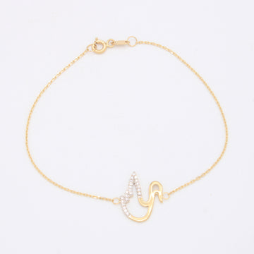 Pulsera de Oro 14k Cisne con Incrustación de Zirconias mod. 11027