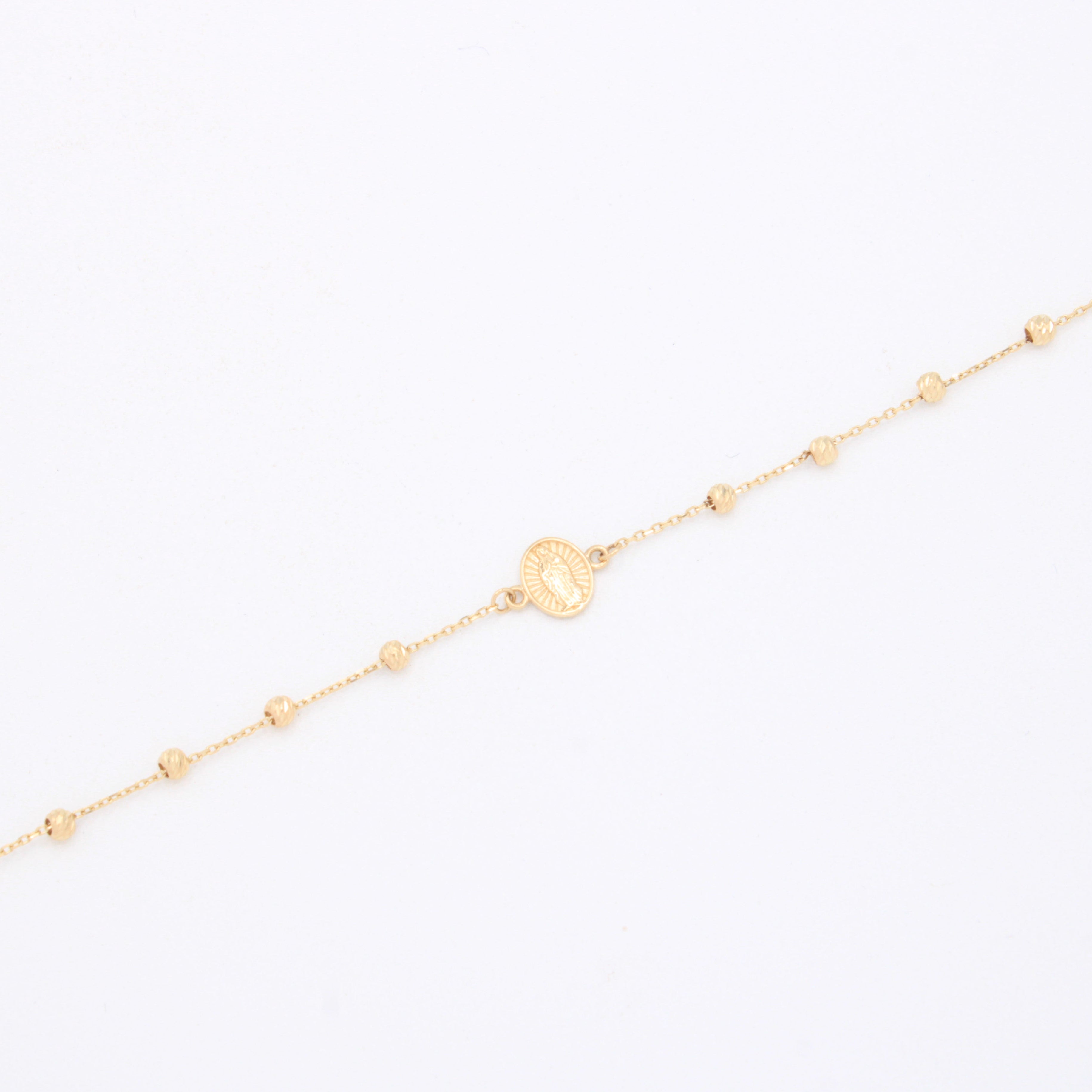Pulsera de Oro 14k con Medalla de la Virgen de Guadalupe mod. 11031