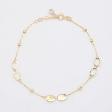 Pulsera de Oro 14k Pares de Ovalos mod. 11046