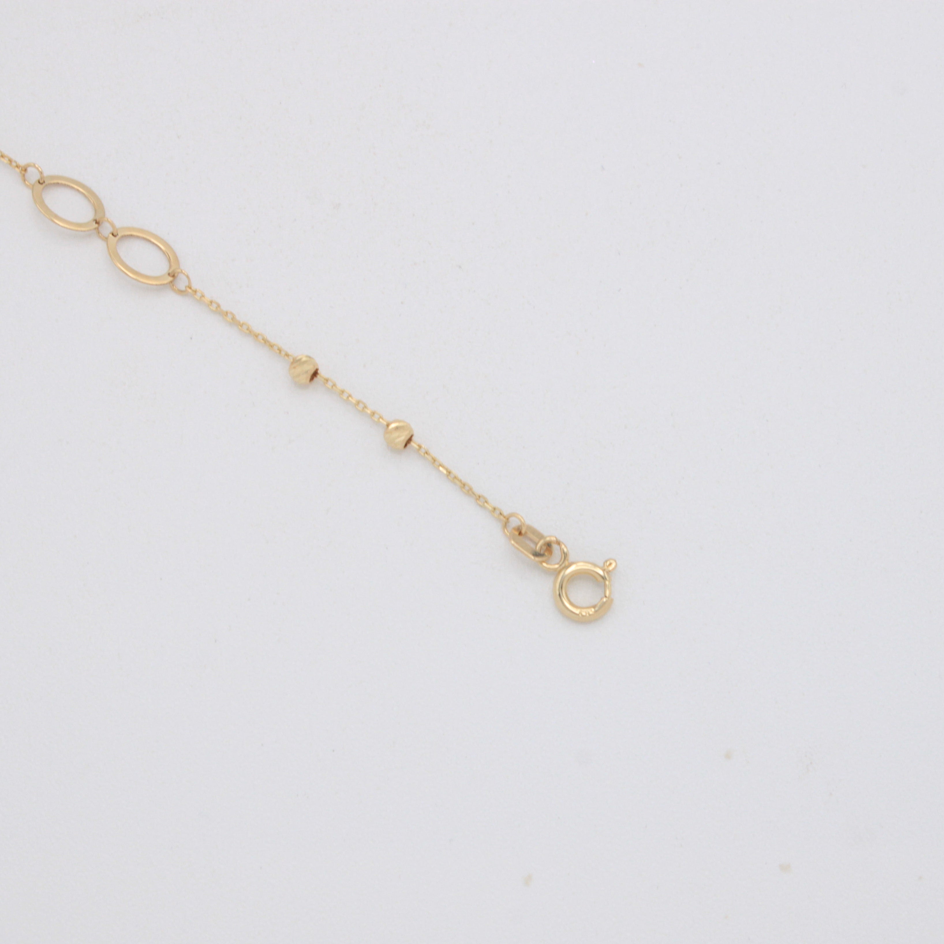 Pulsera de Oro 14k Pares de Ovalos mod. 11046