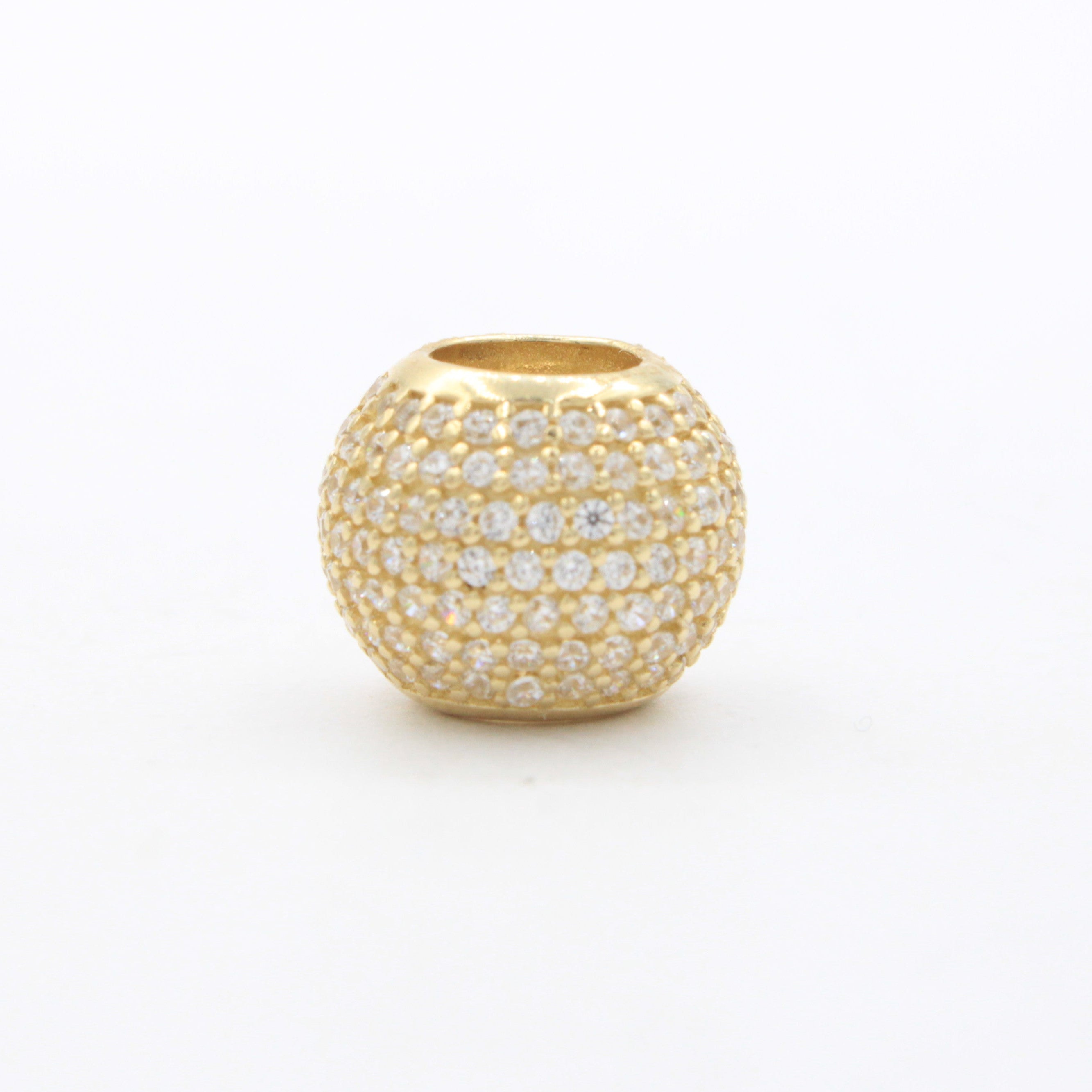 Charm de Oro 14k Bola de Fuego Especial Incrustada con Zirconias mod. 10643