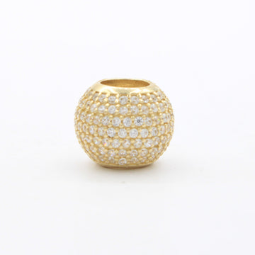 Charm de Oro 14k Bola de Fuego Especial Incrustada con Zirconias mod. 10643
