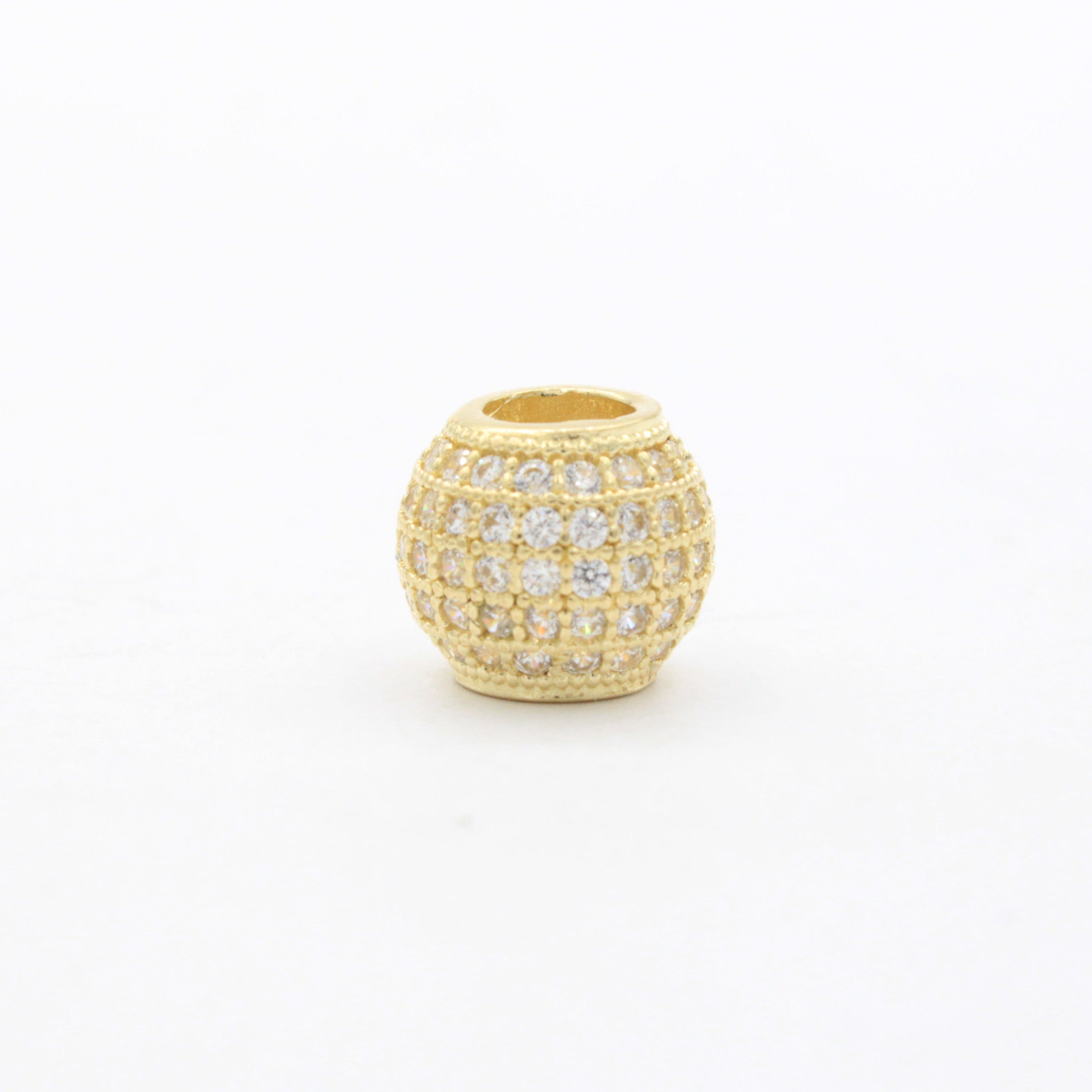 Charm de Oro 14k Bola de Fuego Pequeña con Zirconias Finas mod. 10646