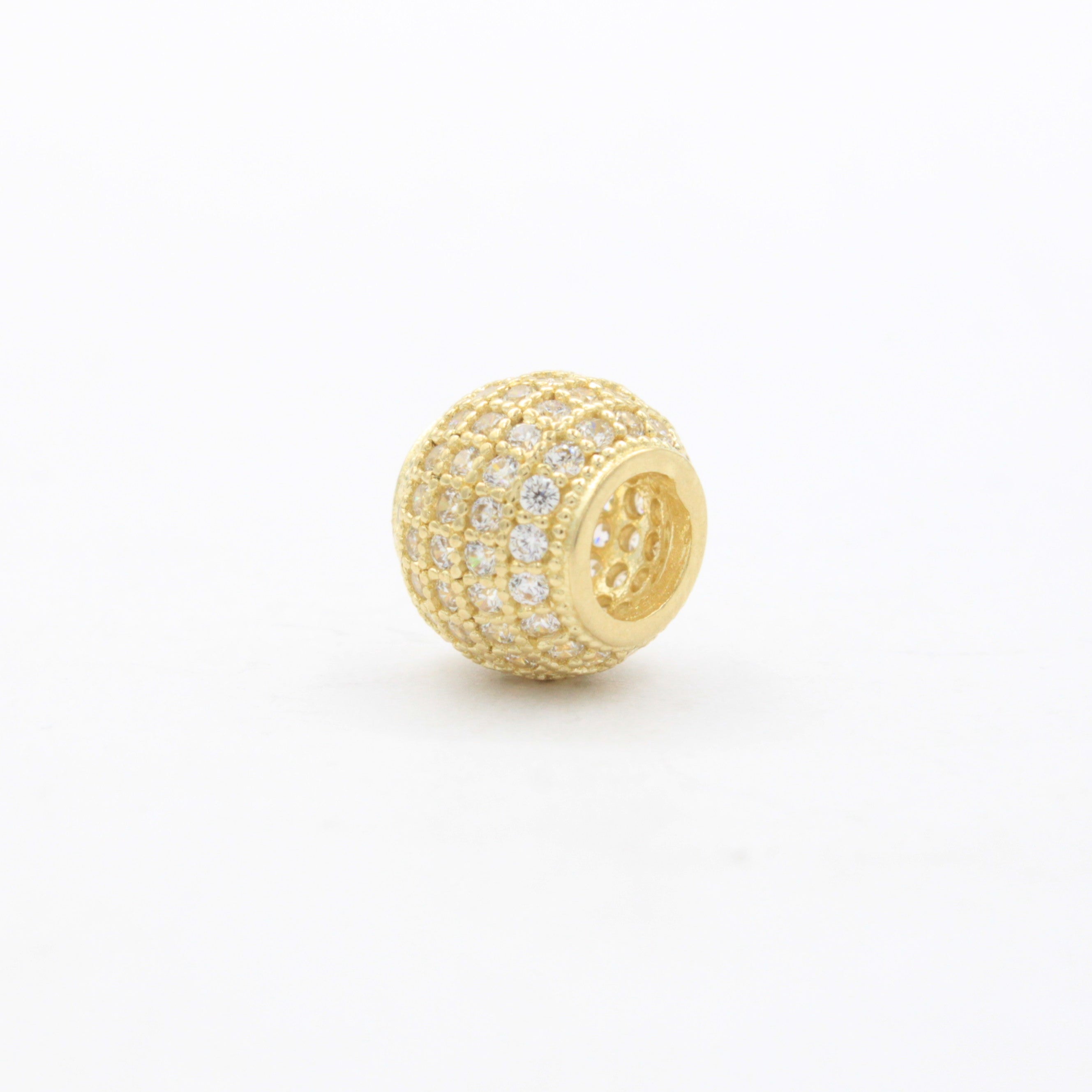 Charm de Oro 14k Bola de Fuego Pequeña con Zirconias Finas mod. 10646