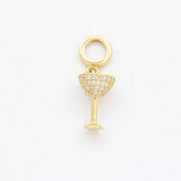 Charm de Oro 14k Caliz Fino Incrustado con Zirconias mod. 10648