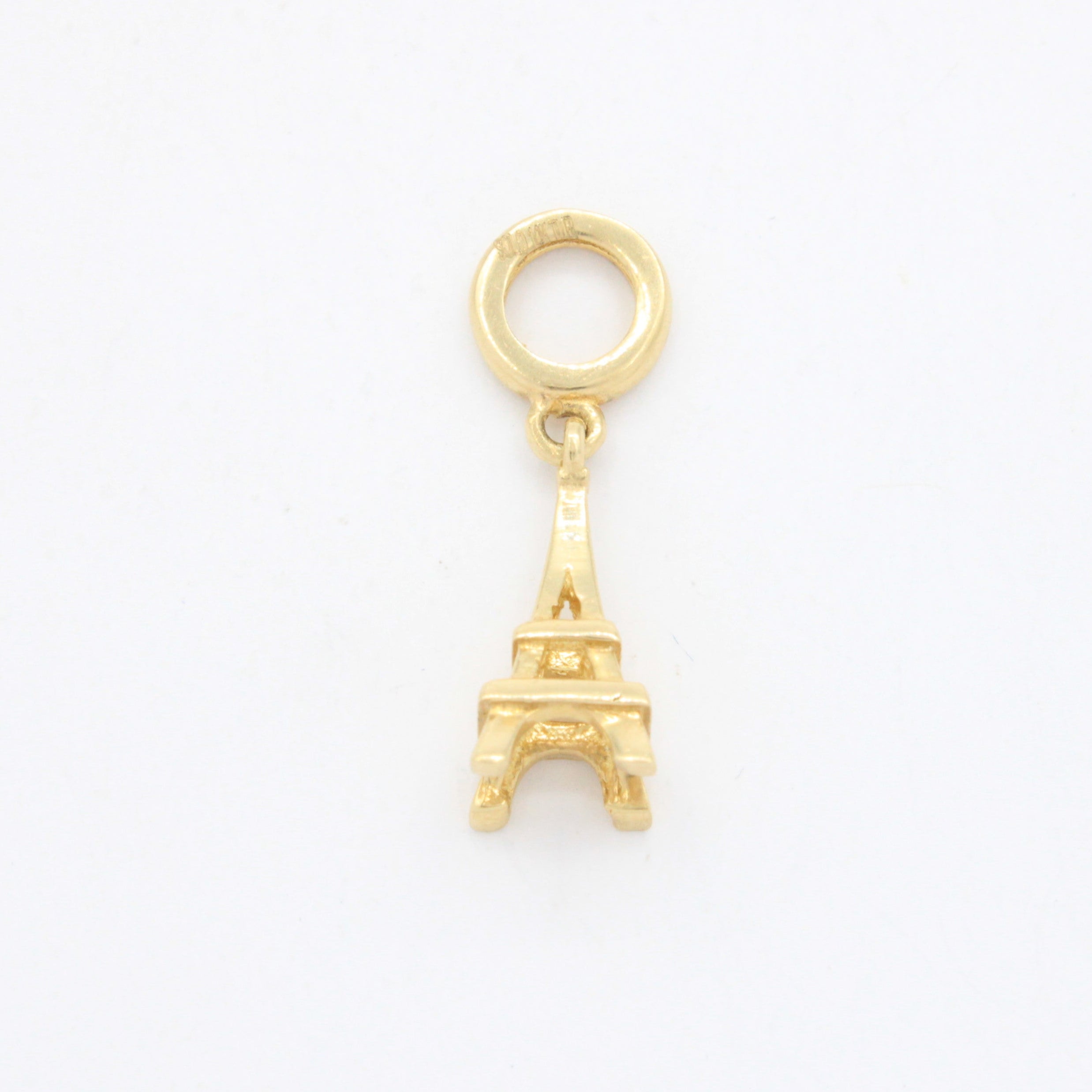 Charm de Oro 14k Diseño de la Torre Eiffel Brillante mod. 10652