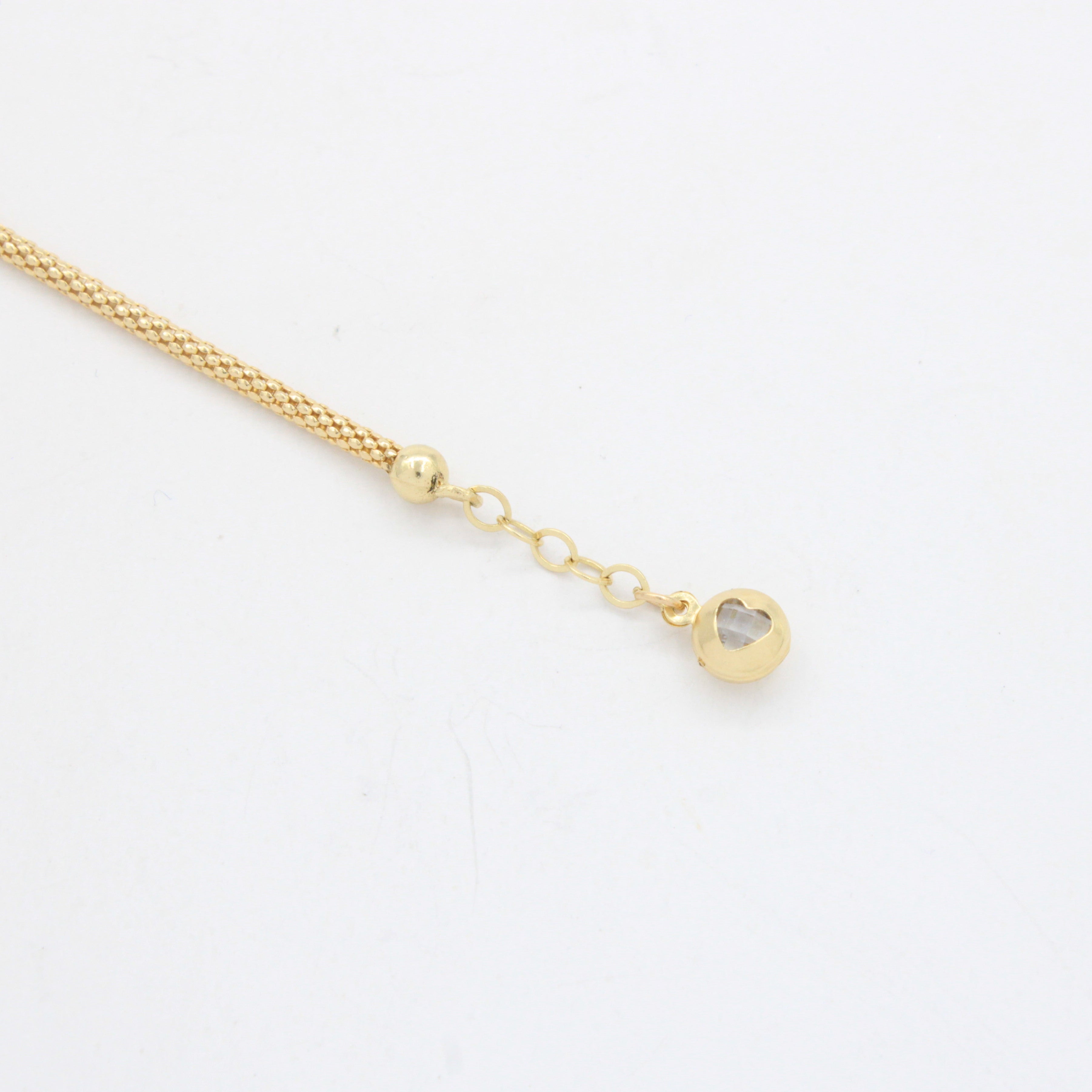 Pulsera de Oro 14k Tejido Cola de Rata con Dijes Charm Finos, Detalles con Zirconias y Diamantados mod. 10656