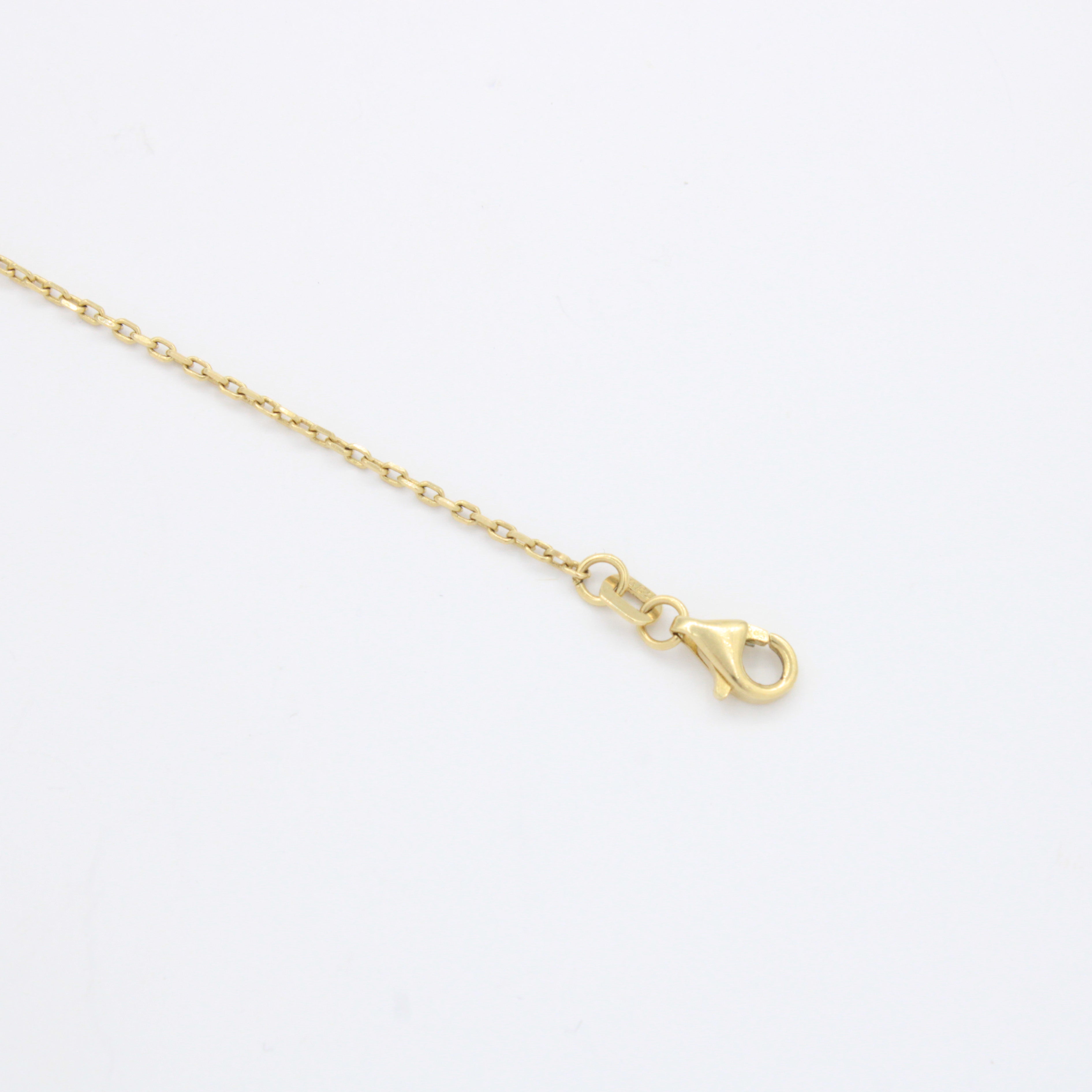 Pulsera de Oro 14k de Diseño Fino con Único Trébol Diamantado mod. 10663
