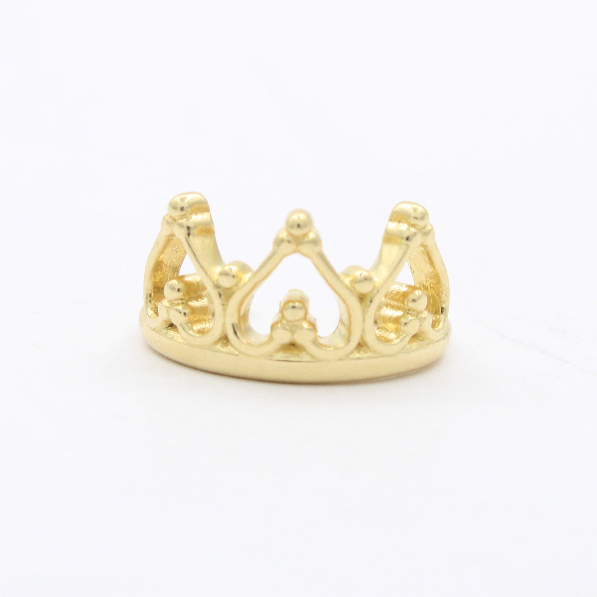 Earcuff de Oro 14k Hueco Trepador Fino con Diseño de Corona Brillante mod. 10606