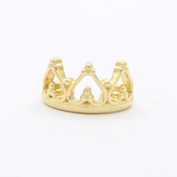 Earcuff de Oro 14k Hueco Trepador Fino con Diseño de Corona Brillante mod. 10606