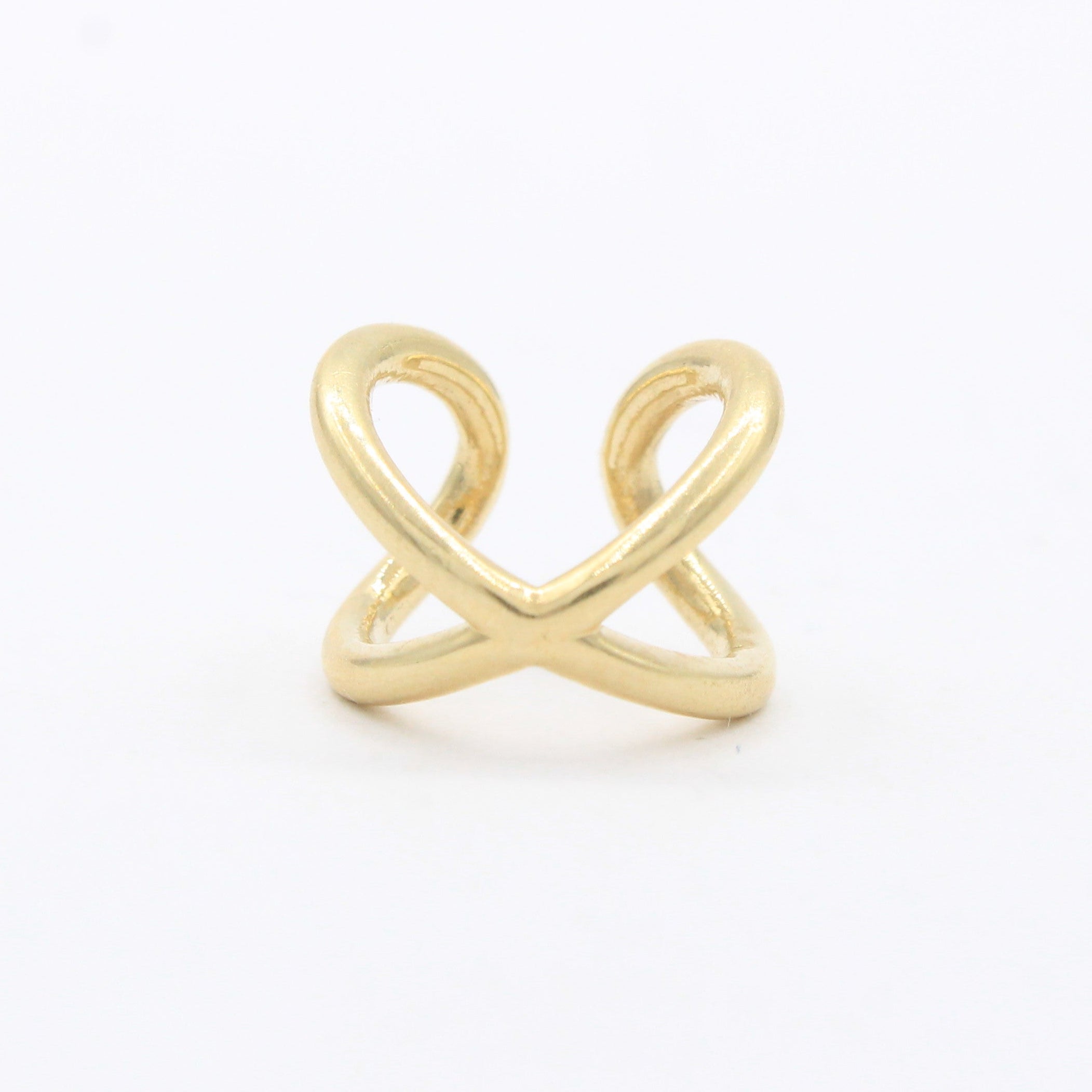 Earcuff de Oro 14k Hueco Trepador Infinito Tubular mod. 10607