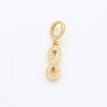 Charm de Oro 14k Infinito Colgante con Incrustación de Zirconias mod. 10672