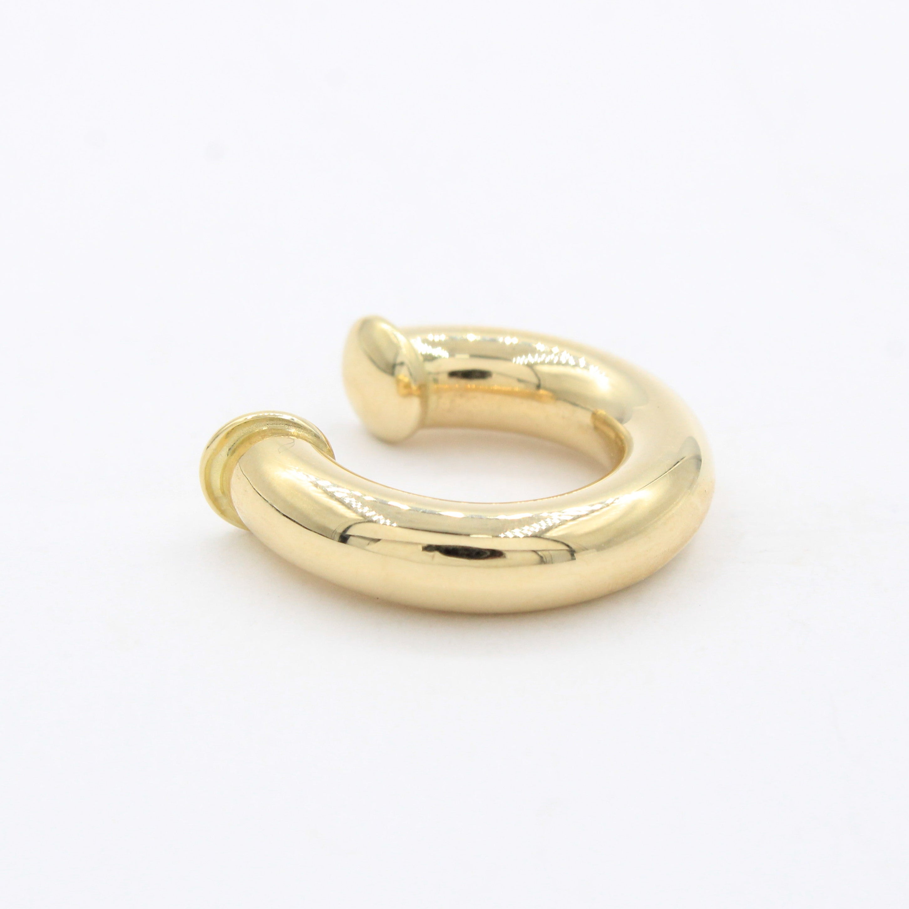 Earcuff de Oro 14k Hueco Trepador de Diseño Chunky Especial mod. 10610