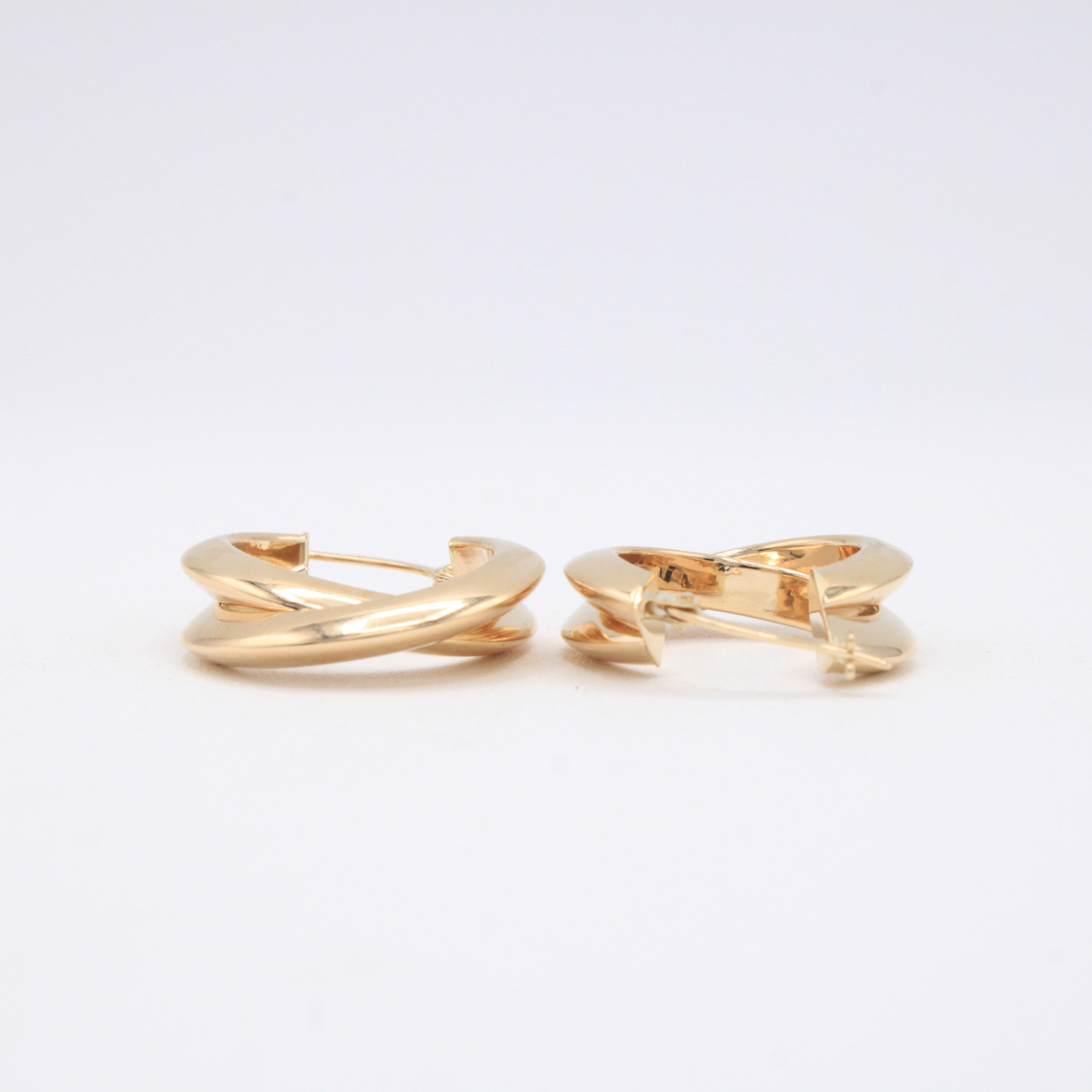 Grapa de Oro 14k con Dos Aros Entrelazados mod. 11062