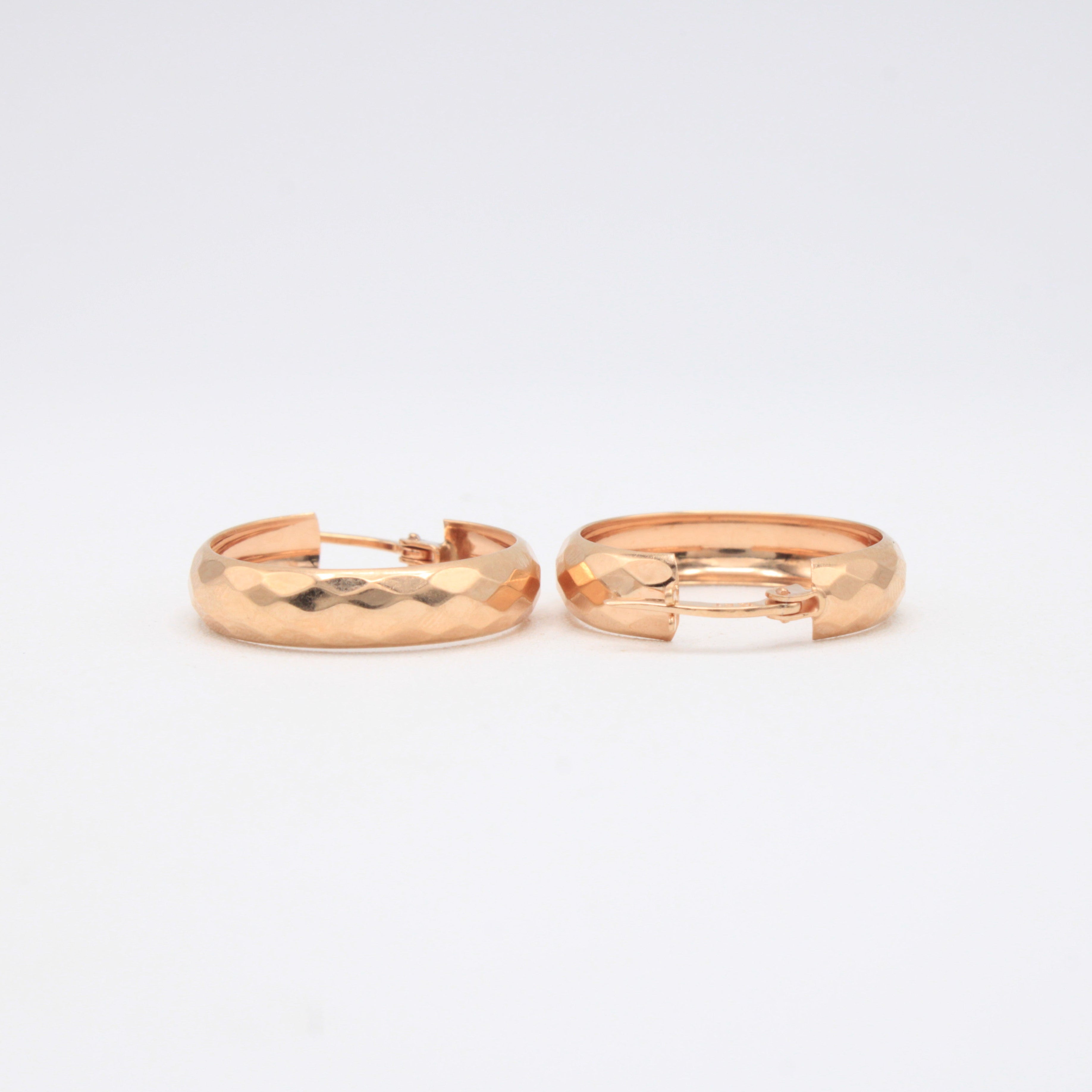 Grapa de Oro 14k Rosa Facetadas mod. 11067