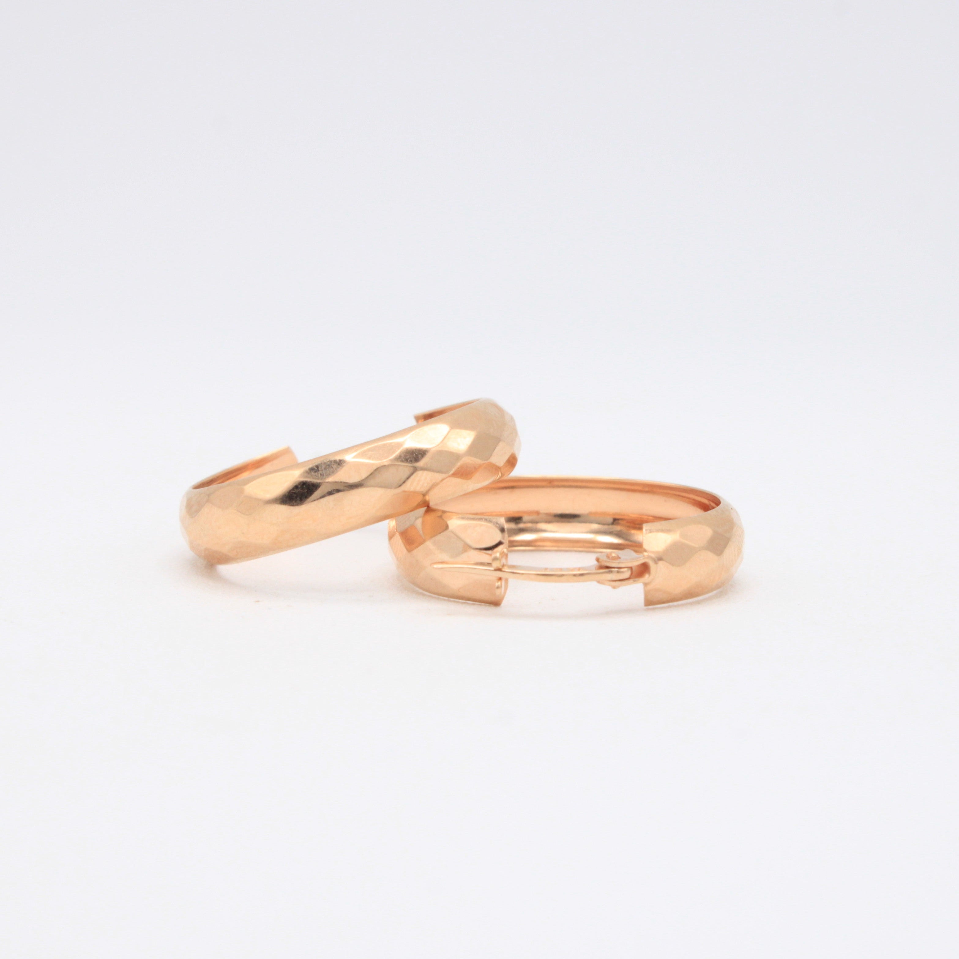 Grapa de Oro 14k Rosa Facetadas mod. 11067