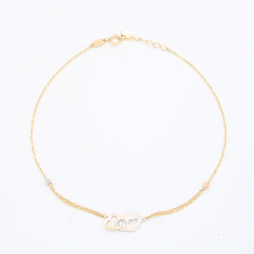 Tobillera de Oro 14k Florentino con Candado y Corazón mod. 11069