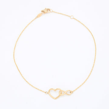 Tobillera de Oro 14k Corazón e Infinito Entrelazados mod. 11071