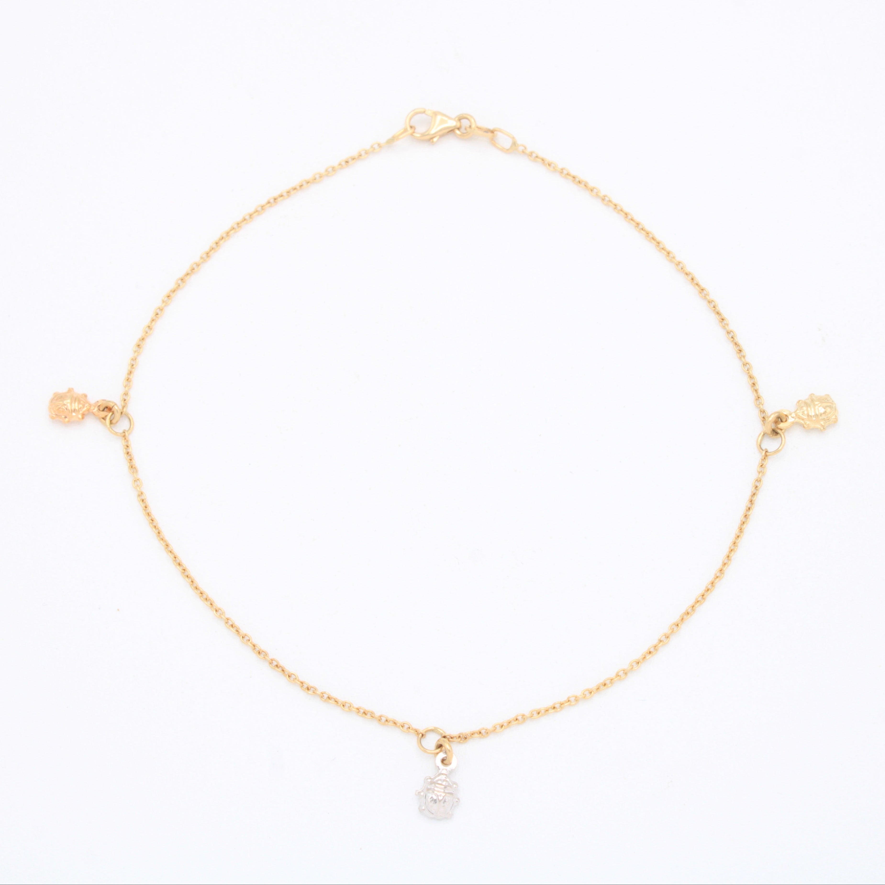 Tobillera de Oro 14k Catarinas Florentinas mod. 11072