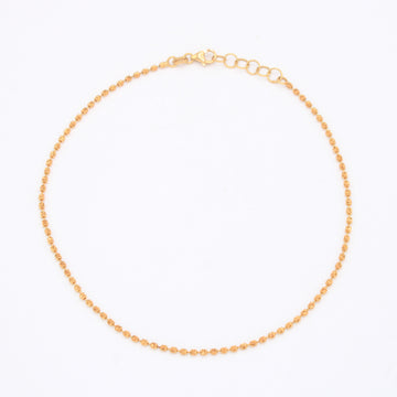 Tobillera de Oro 14k Diseño Elegante con Tejido Diamantado mod. 11074