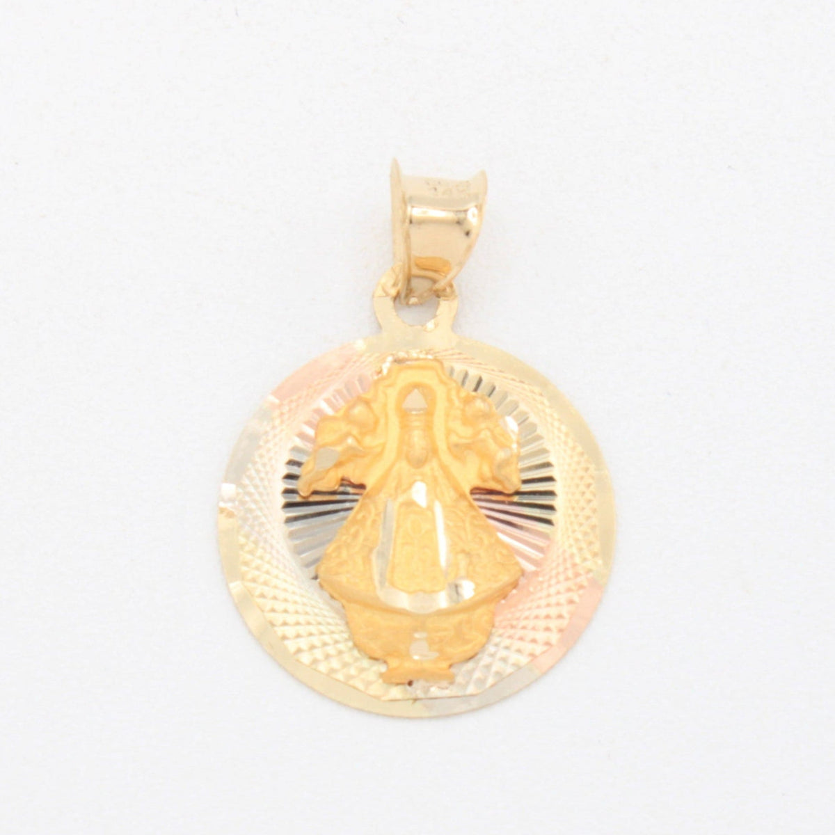 Medalla de Oro 14k Diseño de La Virgen de San Juan de los Lagos mod. 11081