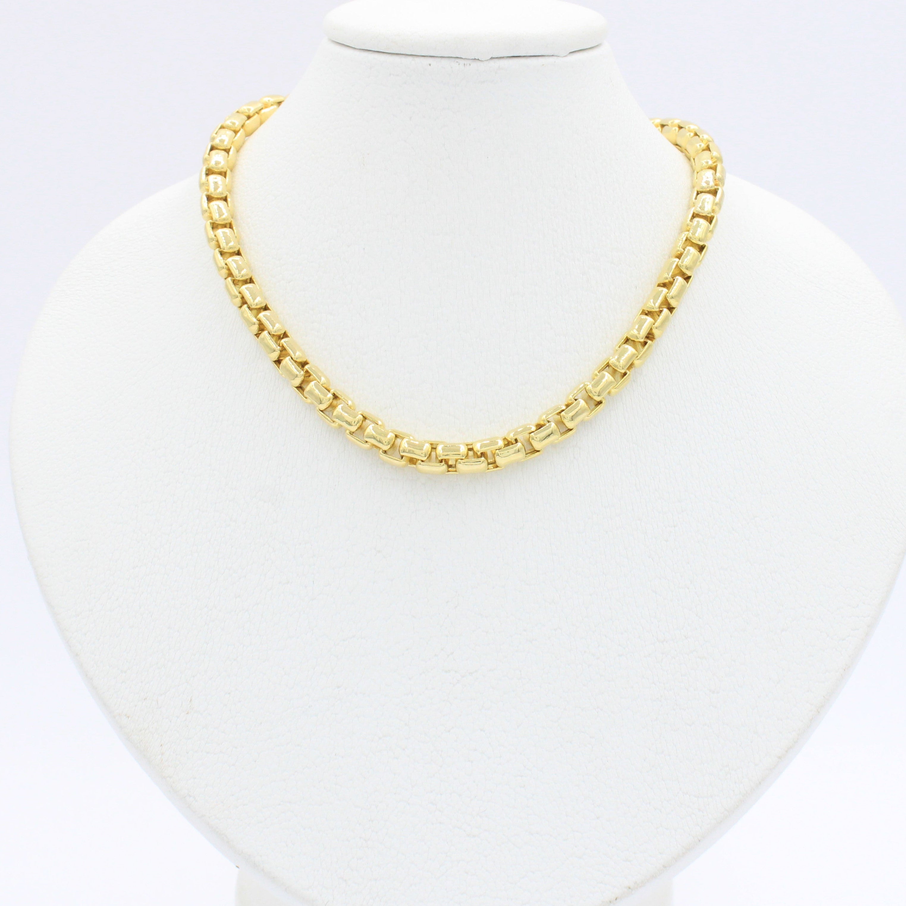 Cadena de Oro 14k con Tejido de Cubo mod. 10132