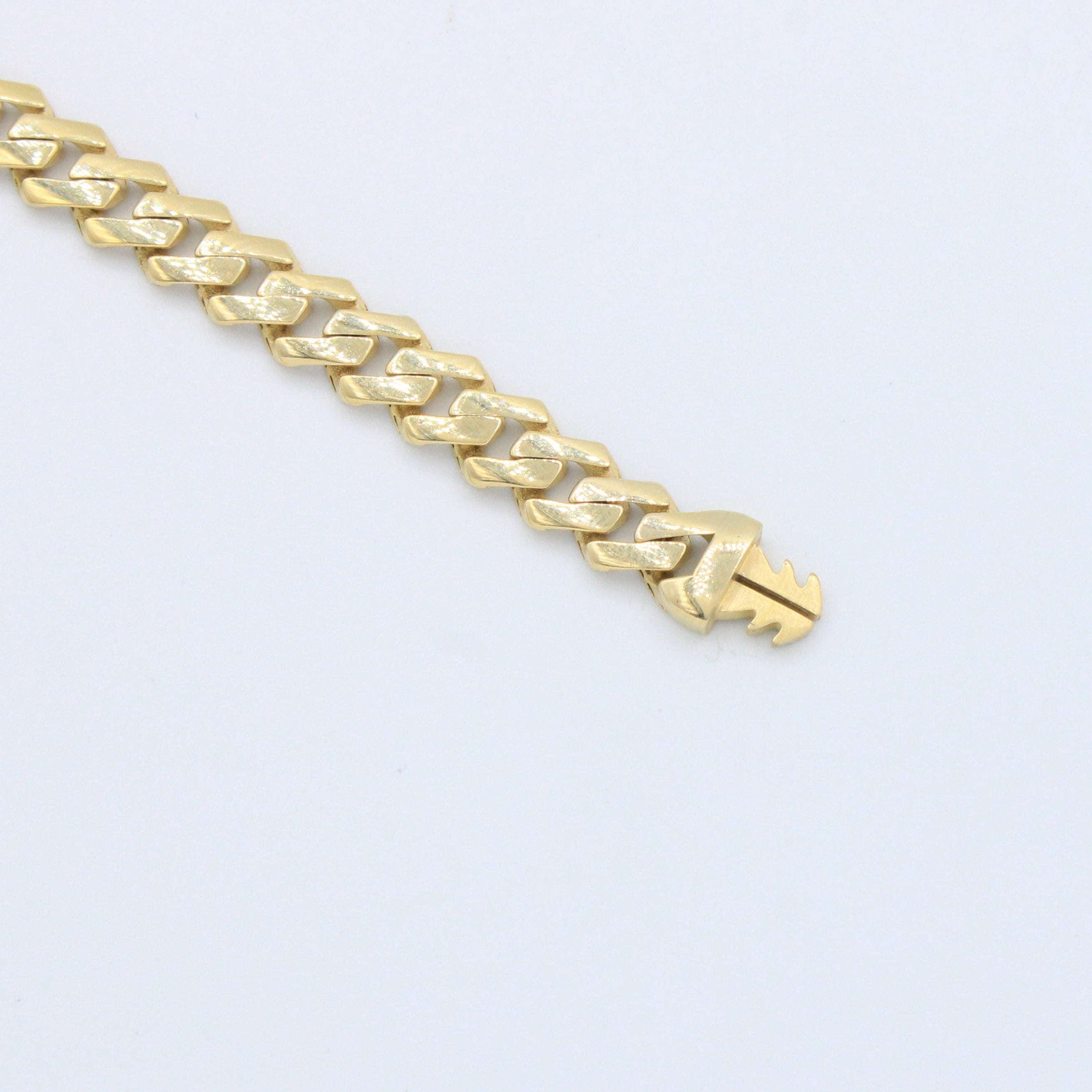 Pulsera Monaco Chain de Oro 14k Modelo Edge con Broche mod. 10155