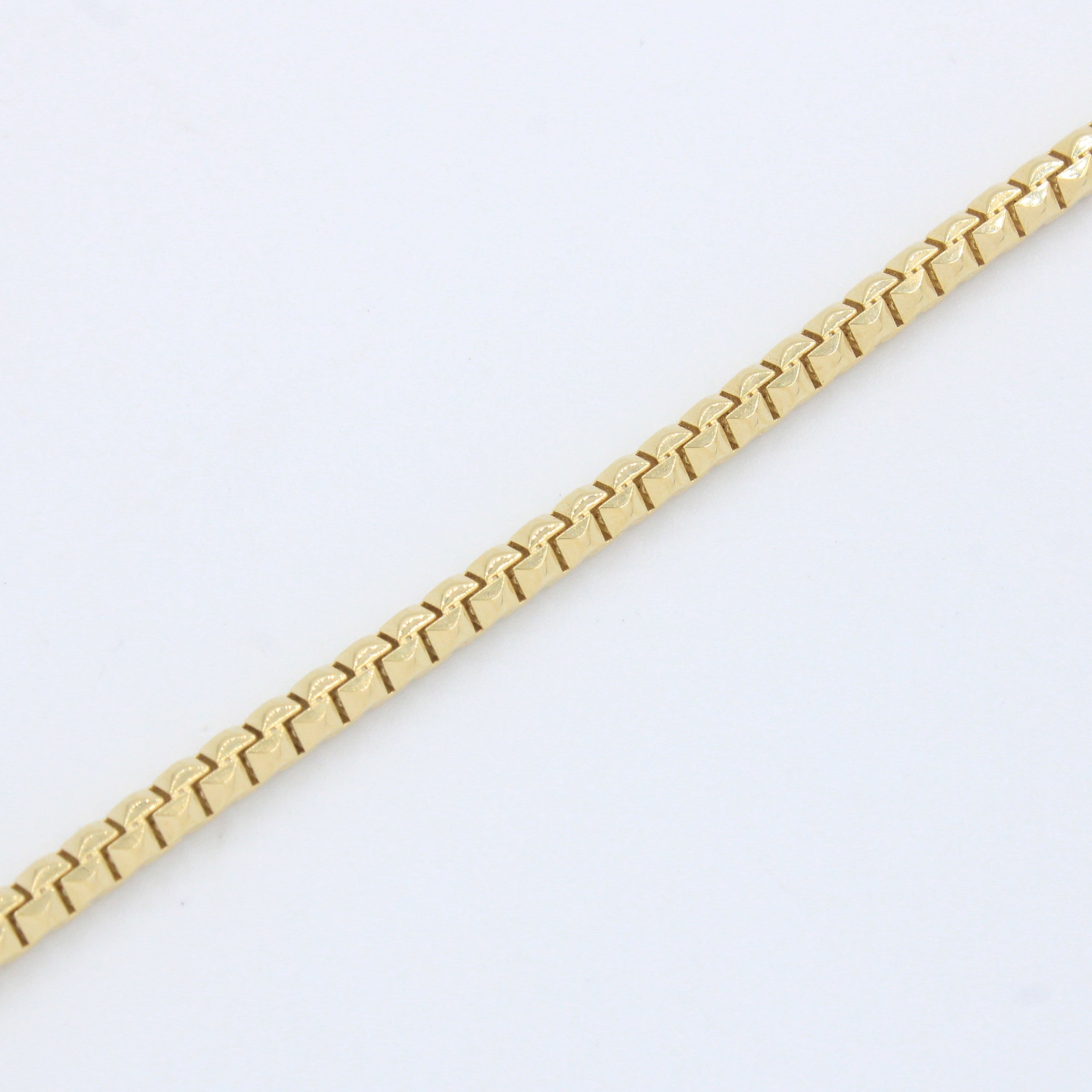 Pulsera Monaco Chain de Oro 14k Modelo Cube con Broche mod. 10156