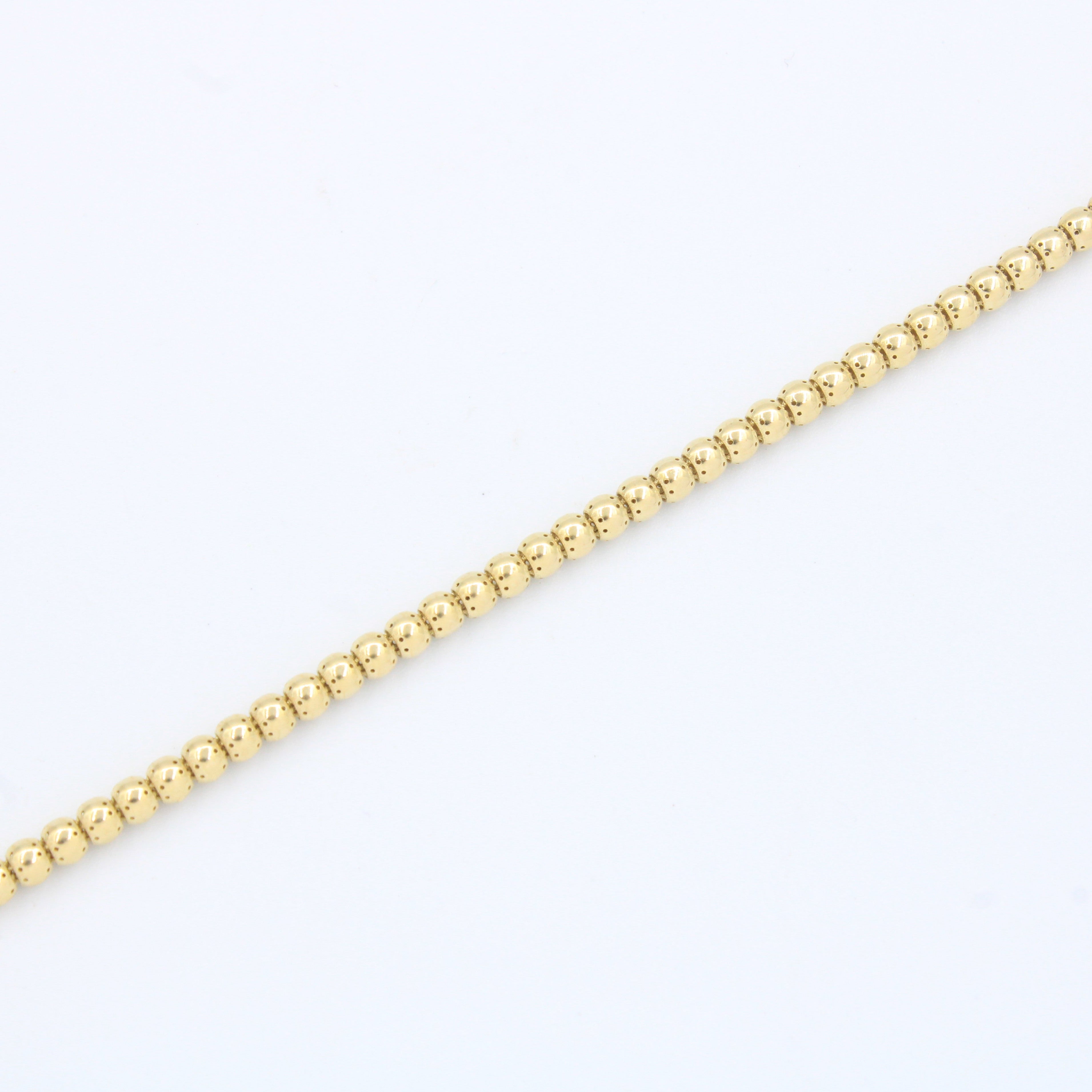 Pulsera Monaco Chain de Oro 14k Modelo Bub de Broche Pavé con Incrustación de Swarovski mod. 9679