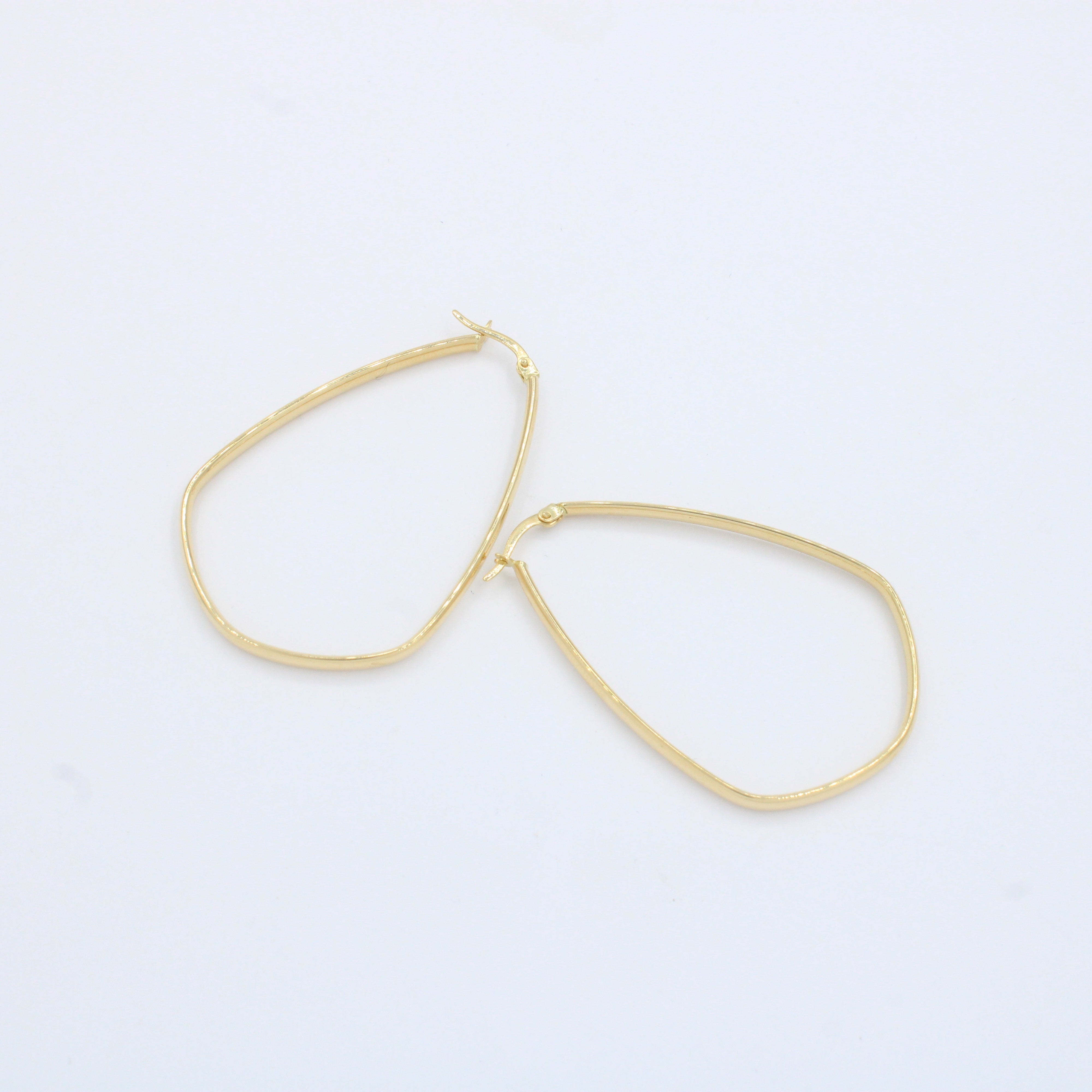 Arracada de Oro 14k Diseño Diamante en Estilo Brillante mod. 10149