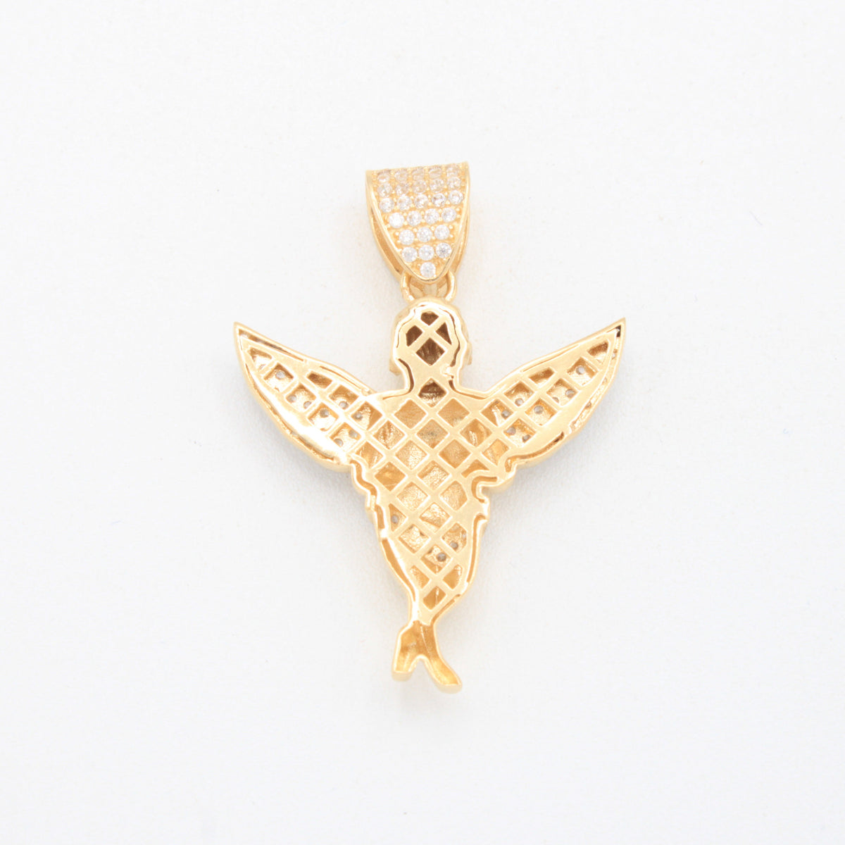 Dije de Oro 14k Querubin con Zirconias Rosas mod. 11087