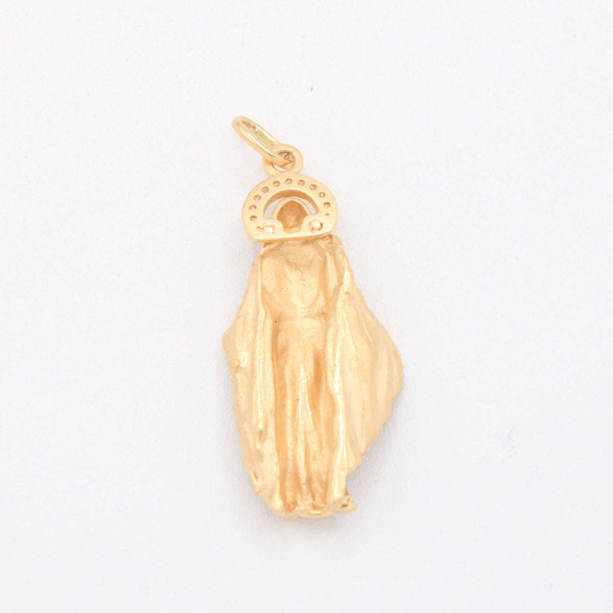 Dije de Oro 14k La Virgen Milagrosa con Oro Blanco mod. 11096