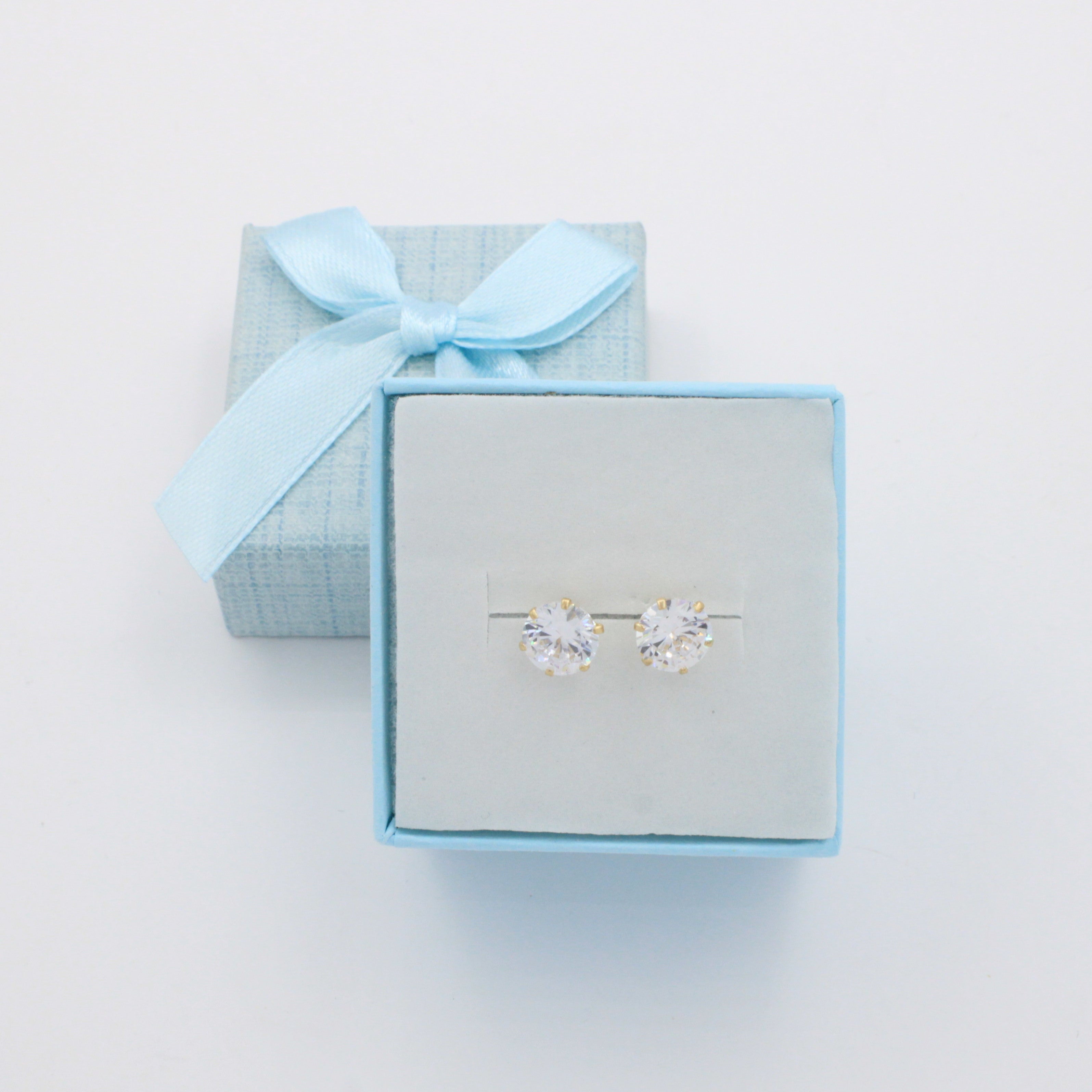 Broquel de Oro 14k con Zirconia Blink de Corte Brillante mod. 10724