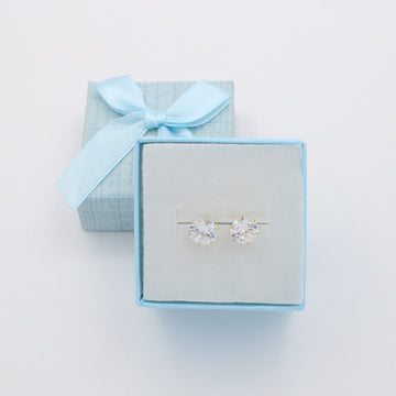 Broquel de Oro 14k con Zirconia Blink de Corte Brillante mod. 10724