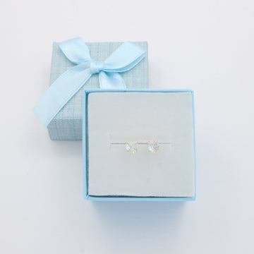 Broquel de Oro 14k Zirconia de Corazón Brillante mod. 10725