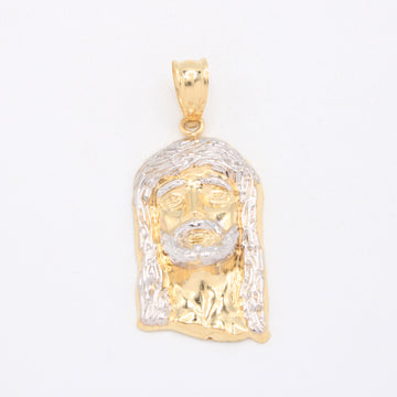 Dije de Oro 14k Especial de Cristo con Detalles en Oro Blanco mod. 11102
