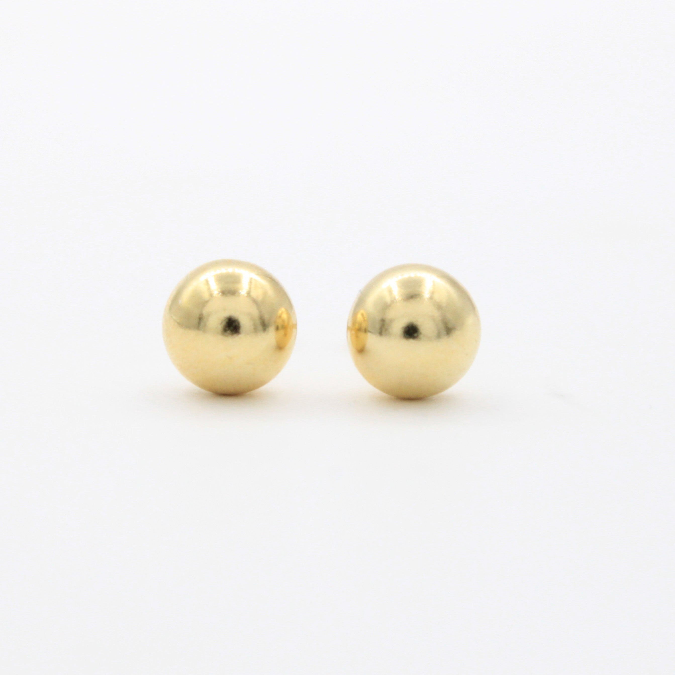 Broquel de Oro 14k Hongo Diamantado Estilo Hueco mod. 10720