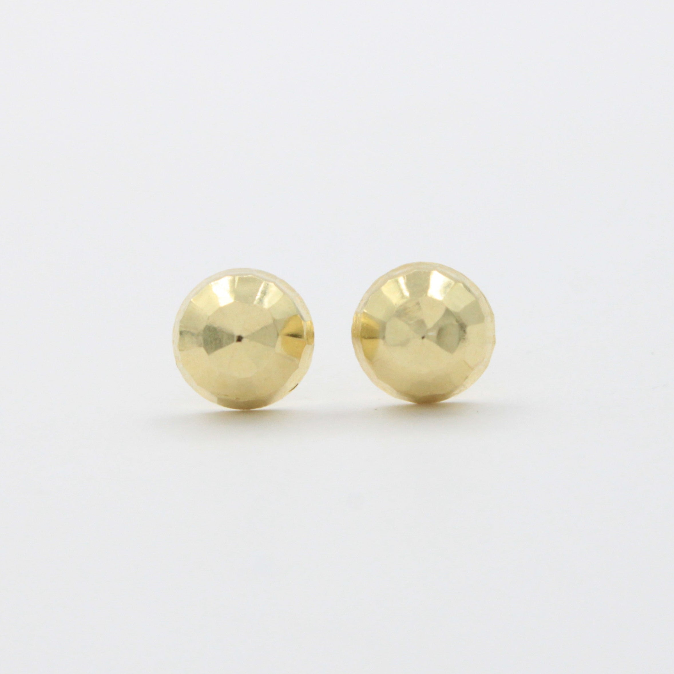 Broquel de Oro 14k Hongo Hueco de Diseño Facetado mod. 10723