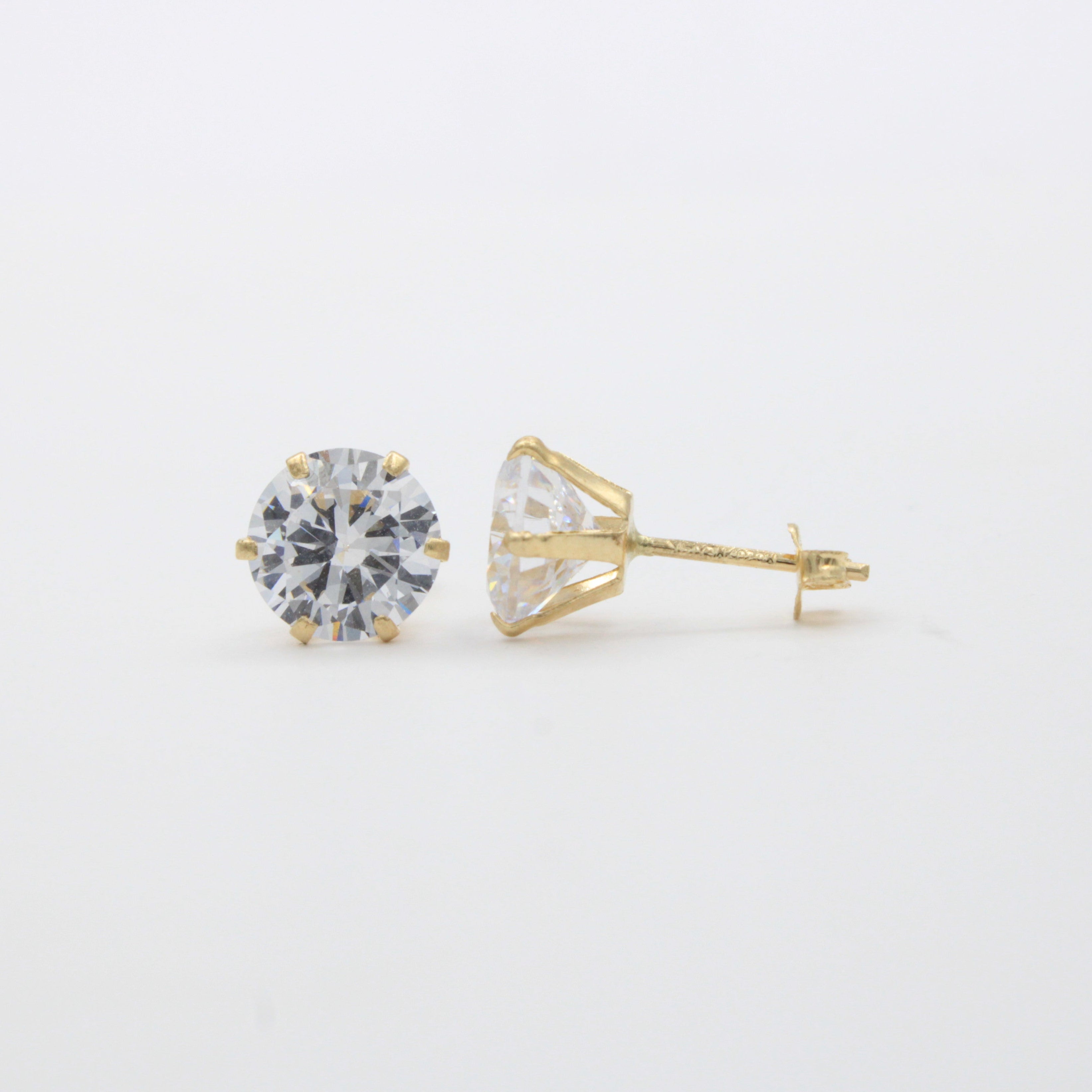 Broquel de Oro 14k con Zirconia Blink de Corte Brillante mod. 10724