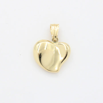 Dije de Oro 14k Corazón de Diseño Ondulado Hueco de Estilo Brillante mod. 10809