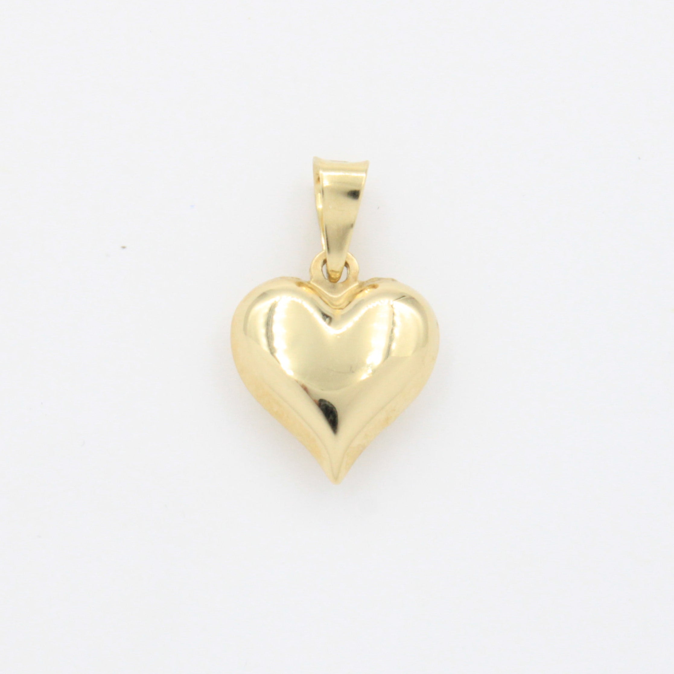 Dije de Oro 14k Corazón Fino y Brillante de Diseño Hueco mod. 10808