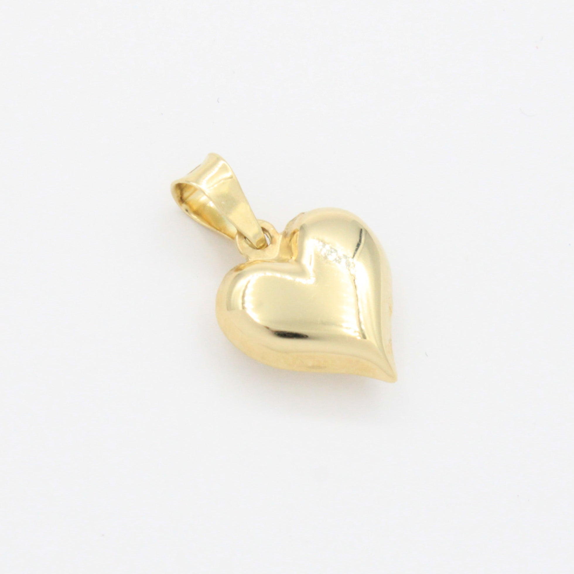 Dije de Oro 14k Corazón Fino y Brillante de Diseño Hueco mod. 10808