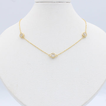 Gargantilla de Oro 14k Diseño con 7 Zirconias Biseladas mod. 10202