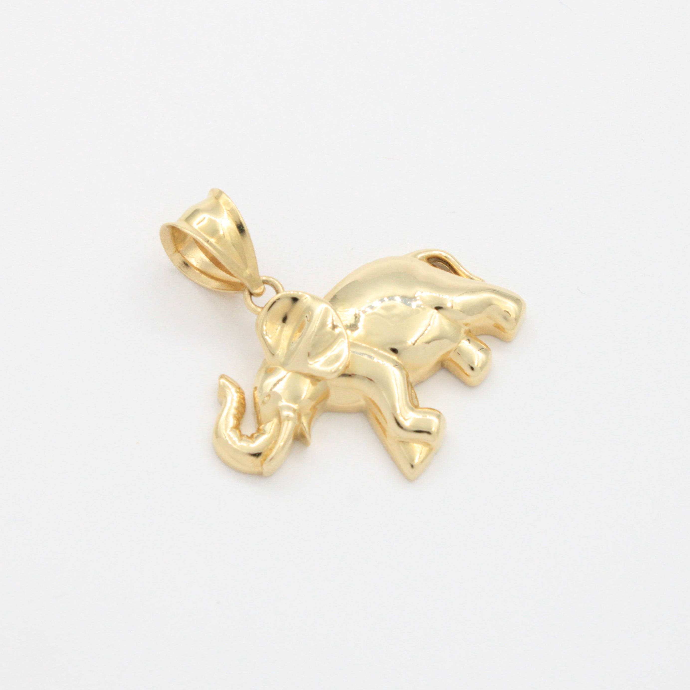 Dije de Oro 14k Elefante Fino de Diseño Brillante mod. 10792